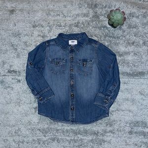 old navy denim shirt size 4 used acceptable